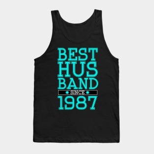 'Best Husband Since 1987' Sweet Wedding Anniversary Gift Tank Top